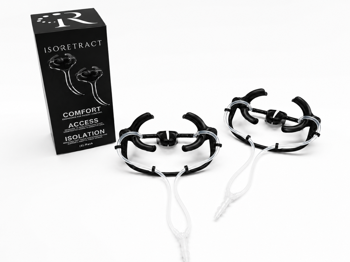 ISORETRACT Pair reusable dental isolation and retraction systems for orthodontic procedures
