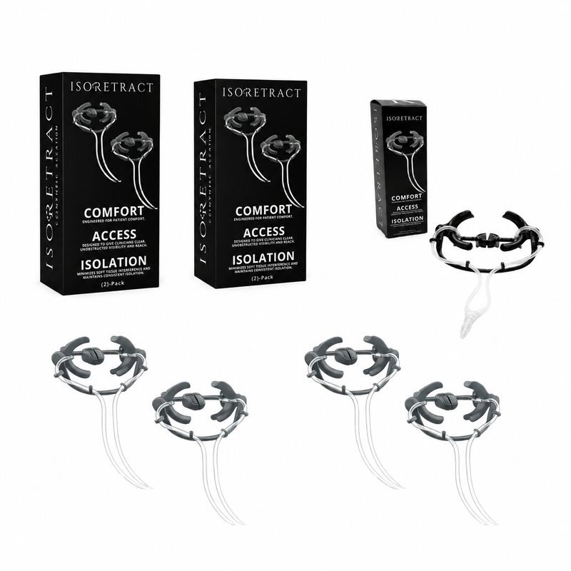 ISORETRACT Office Bundle with five reusable dental isolation and retraction systems for orthodontic practices